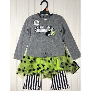Beetlejuice Size 4T NWT 3 Piece Set Halloween Dress Up Casual Play Tutu
